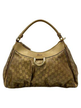 Gucci Shoulder Bag Abbey GG Pattern Blanc Leather